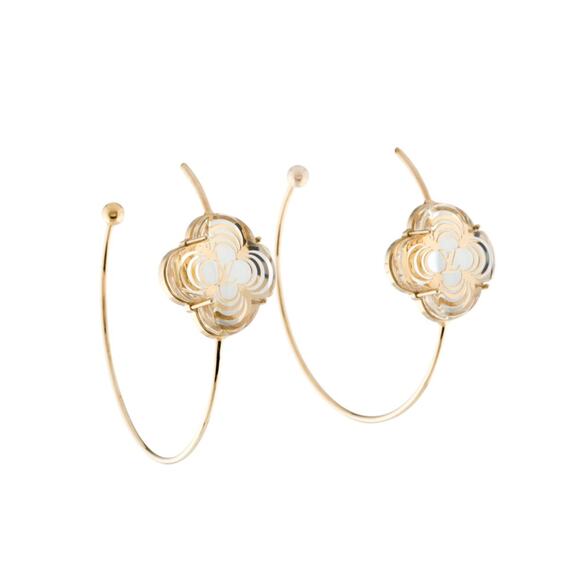 Louis Vuitton Jewelry - Louis Vuitton Gold-tone A La Folie Hoop Earrings